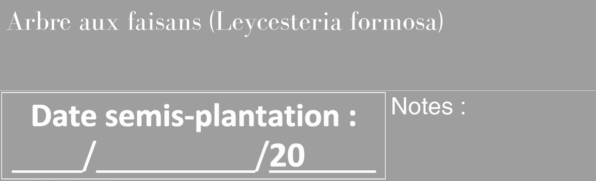 Étiquette de : Leycesteria formosa - format c - style blanche42_basique_basiquebod avec comestibilité