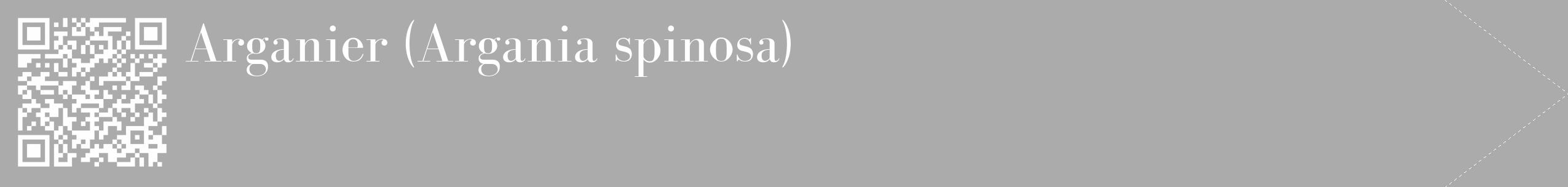 Étiquette de : Argania spinosa - format c - style blanche37_simple_simplebod avec qrcode et comestibilité