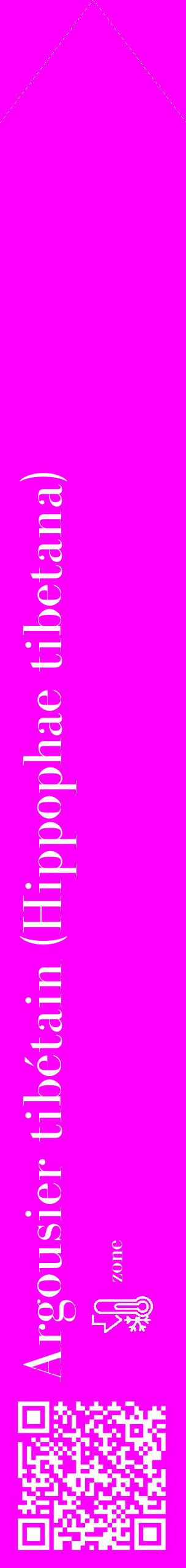 Étiquette de : Hippophae tibetana - format c - style blanche51_simple_simplebod avec qrcode et comestibilité - position verticale