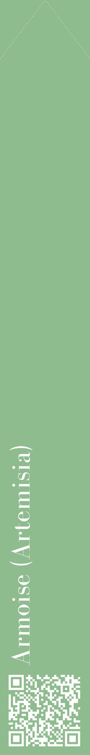 Étiquette de : Artemisia - format c - style blanche13_simplebod avec qrcode et comestibilité