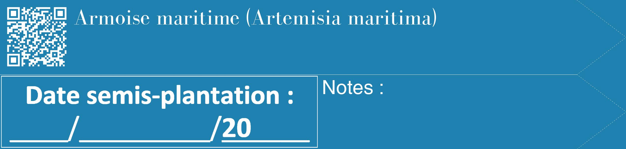 Étiquette de : Artemisia maritima - format c - style blanche6_simple_simplebod avec qrcode et comestibilité