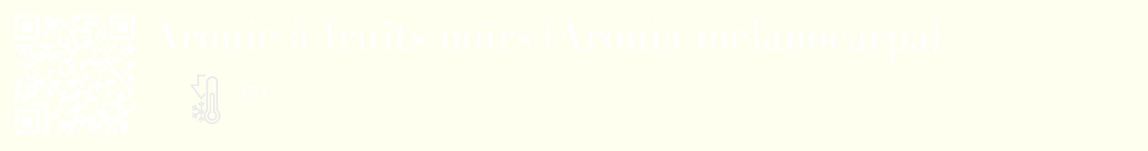 Étiquette de : Aronia melanocarpa - format c - style blanche19_basique_basiquebod avec qrcode et comestibilité