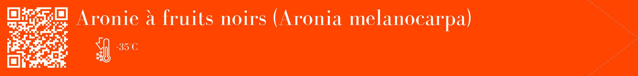 Étiquette de : Aronia melanocarpa - format c - style blanche26_simple_simplebod avec qrcode et comestibilité