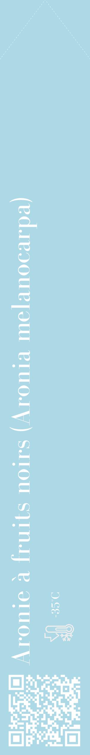 Étiquette de : Aronia melanocarpa - format c - style blanche0_simple_simplebod avec qrcode et comestibilité - position verticale