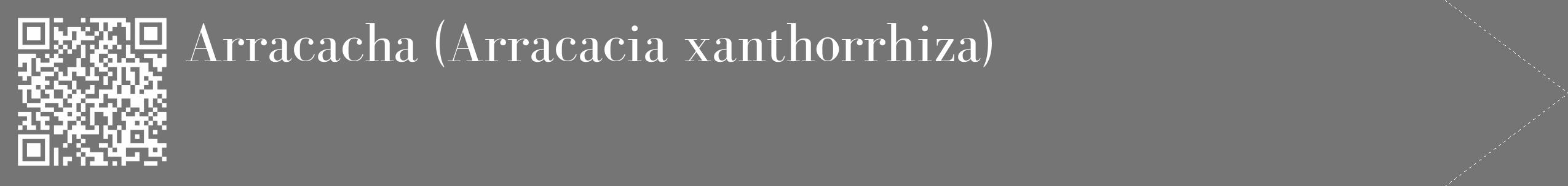 Étiquette de : Arracacia xanthorrhiza - format c - style blanche5_simple_simplebod avec qrcode et comestibilité