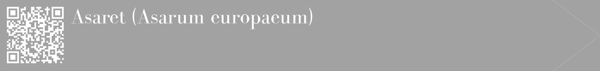 Étiquette de : Asarum europaeum - format c - style blanche38_simple_simplebod avec qrcode et comestibilité