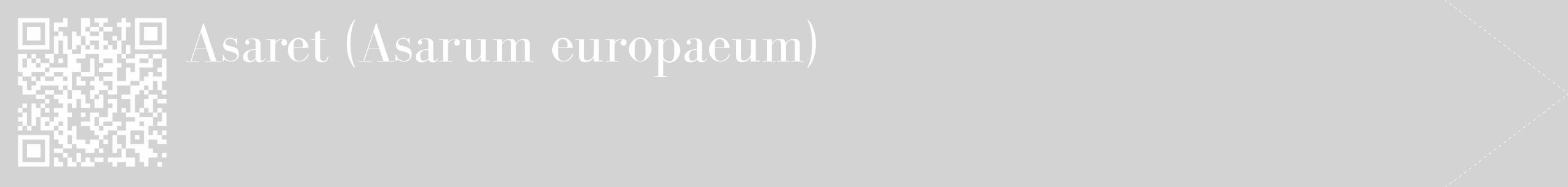 Étiquette de : Asarum europaeum - format c - style blanche56_simple_simplebod avec qrcode et comestibilité
