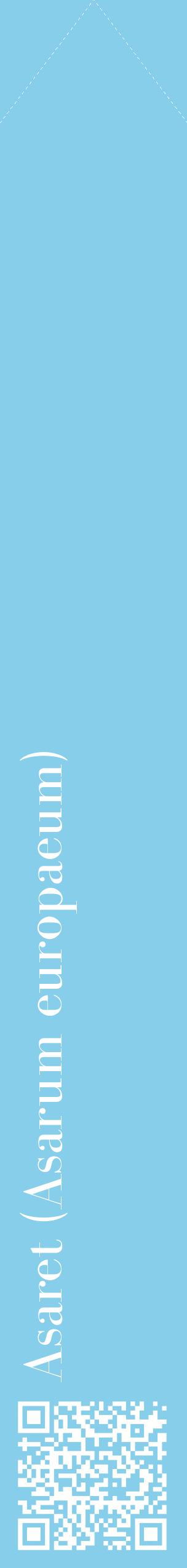 Étiquette de : Asarum europaeum - format c - style blanche1_simplebod avec qrcode et comestibilité