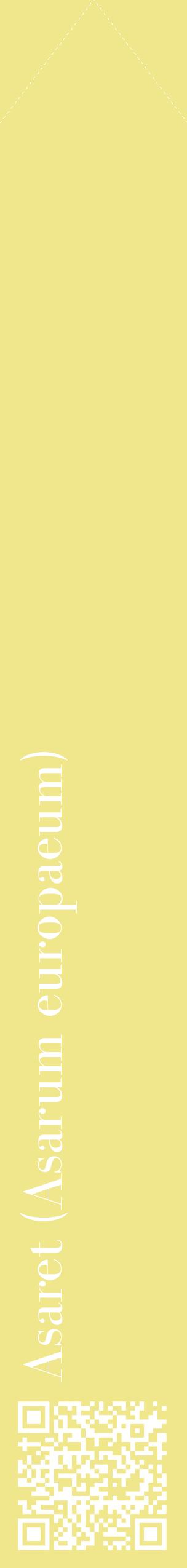 Étiquette de : Asarum europaeum - format c - style blanche20_simplebod avec qrcode et comestibilité