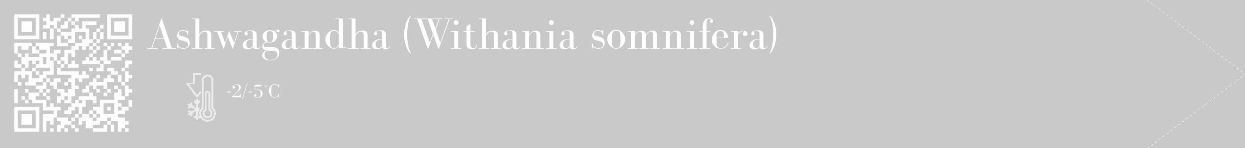 Étiquette de : Withania somnifera - format c - style blanche54_simple_simplebod avec qrcode et comestibilité
