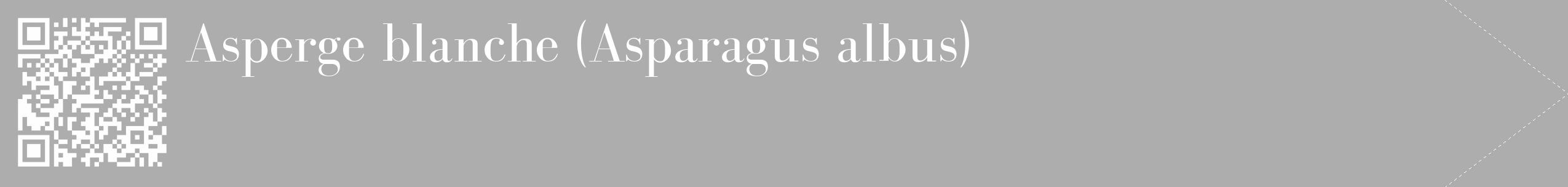 Étiquette de : Asparagus albus - format c - style blanche22_simple_simplebod avec qrcode et comestibilité