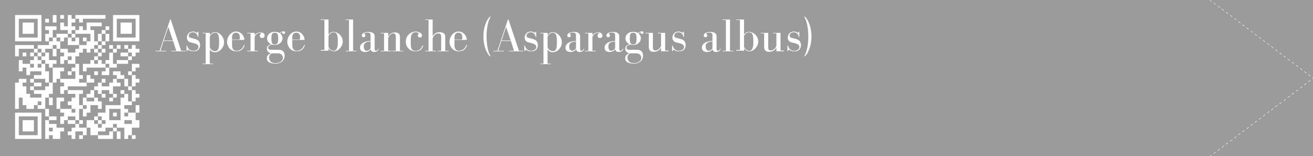 Étiquette de : Asparagus albus - format c - style blanche52_simple_simplebod avec qrcode et comestibilité