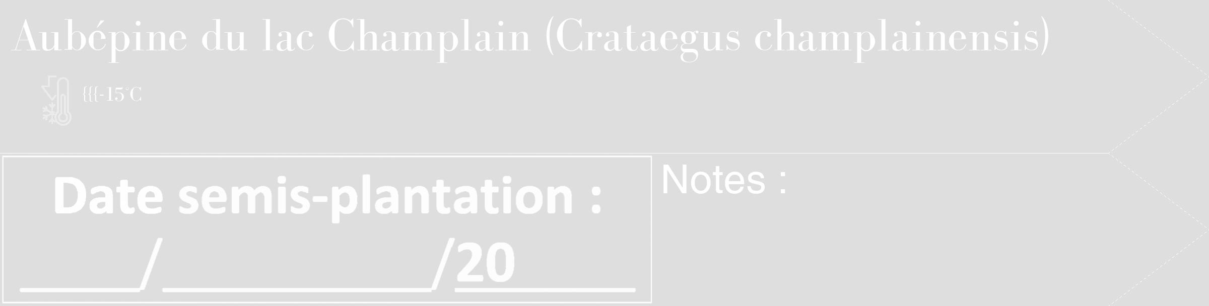 Étiquette de : Crataegus champlainensis - format c - style blanche20_simple_simplebod avec comestibilité