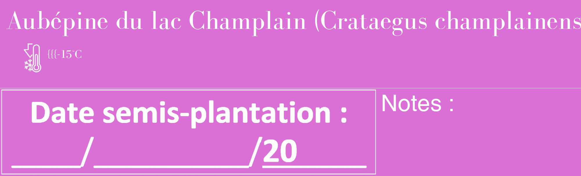 Étiquette de : Crataegus champlainensis - format c - style blanche52_basique_basiquebod avec comestibilité