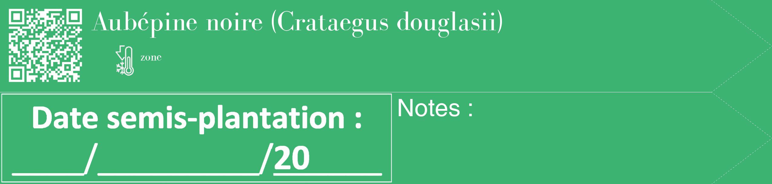 Étiquette de : Crataegus douglasii - format c - style blanche12_simple_simplebod avec qrcode et comestibilité