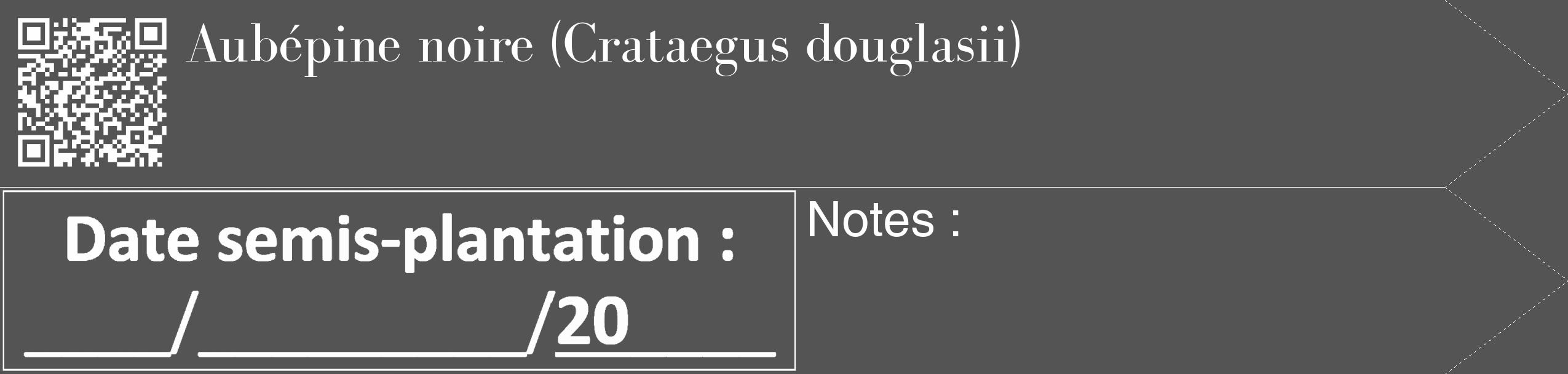 Étiquette de : Crataegus douglasii - format c - style blanche36_simple_simplebod avec qrcode et comestibilité