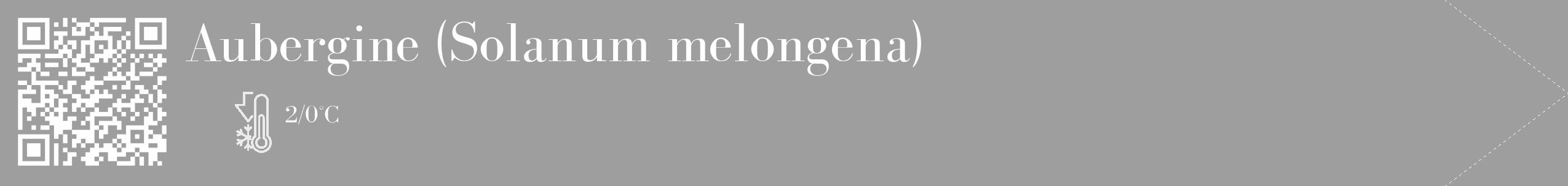 Étiquette de : Solanum melongena - format c - style blanche23_simple_simplebod avec qrcode et comestibilité