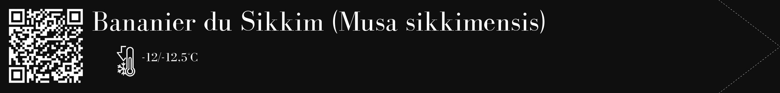 Étiquette de : Musa sikkimensis - format c - style blanche7_simple_simplebod avec qrcode et comestibilité