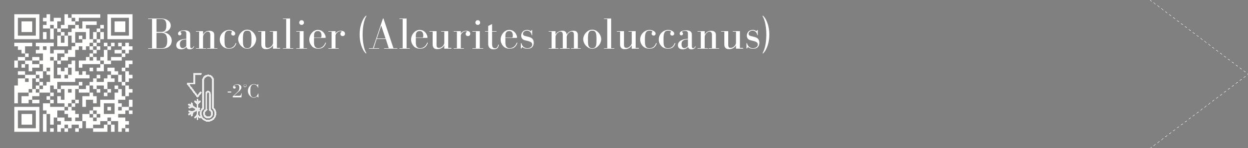 Étiquette de : Aleurites moluccanus - format c - style blanche57_simple_simplebod avec qrcode et comestibilité