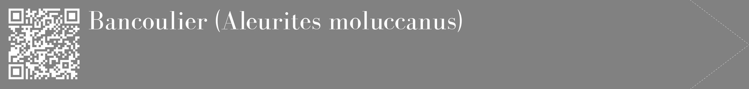 Étiquette de : Aleurites moluccanus - format c - style blanche50_simple_simplebod avec qrcode et comestibilité