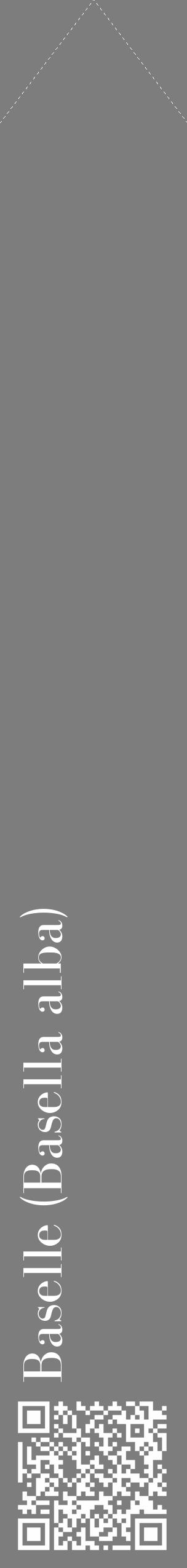 Étiquette de : Basella alba - format c - style blanche35_simple_simplebod avec qrcode et comestibilité - position verticale