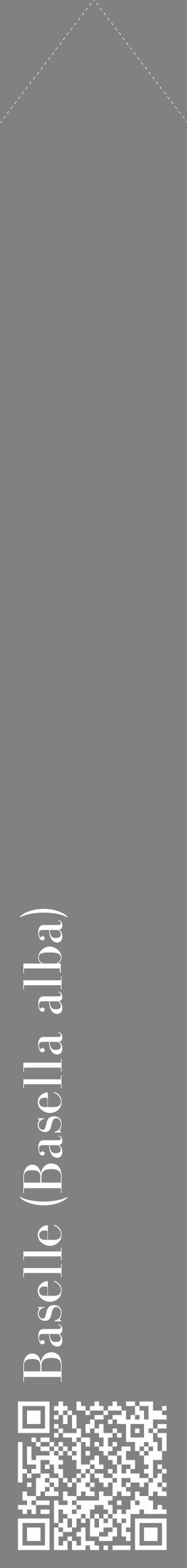 Étiquette de : Basella alba - format c - style blanche50_simple_simplebod avec qrcode et comestibilité - position verticale