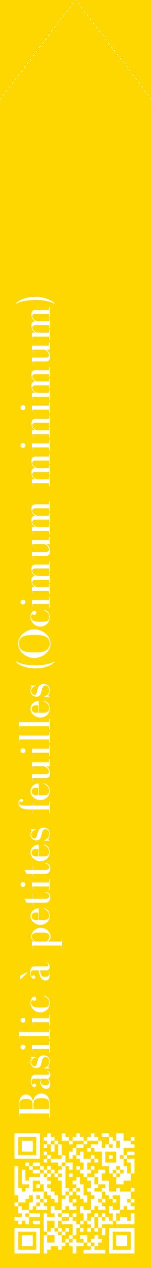 Étiquette de : Ocimum minimum - format c - style blanche21_simplebod avec qrcode et comestibilité