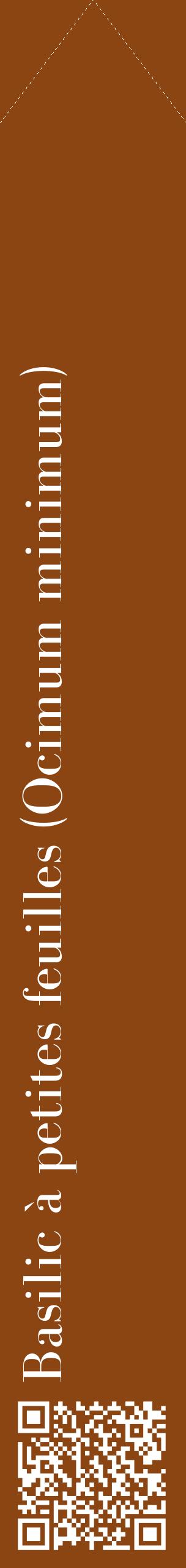 Étiquette de : Ocimum minimum - format c - style blanche30_simplebod avec qrcode et comestibilité