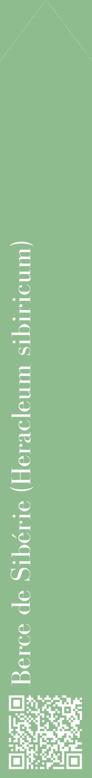Étiquette de : Heracleum sibiricum - format c - style blanche13_simplebod avec qrcode et comestibilité