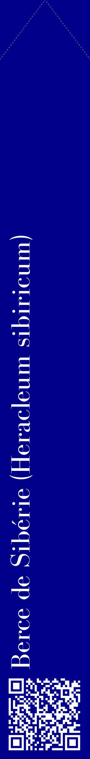 Étiquette de : Heracleum sibiricum - format c - style blanche7_simplebod avec qrcode et comestibilité