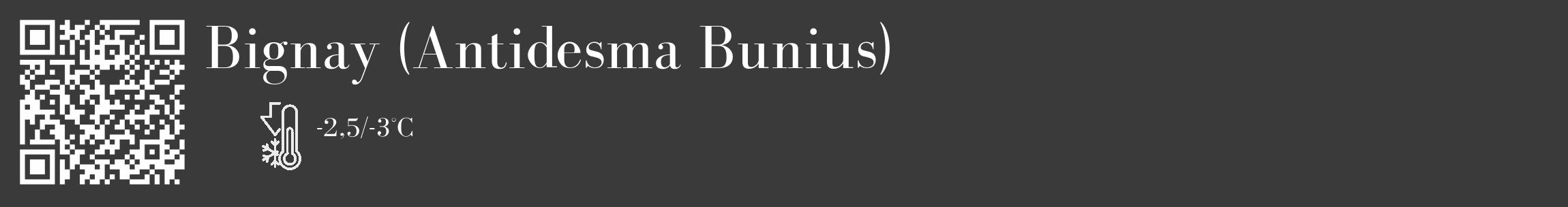 Étiquette de : Antidesma Bunius - format c - style blanche8_basique_basiquebod avec qrcode et comestibilité