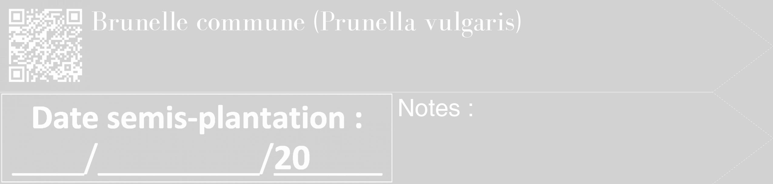 Étiquette de : Prunella vulgaris - format c - style blanche14_simple_simplebod avec qrcode et comestibilité