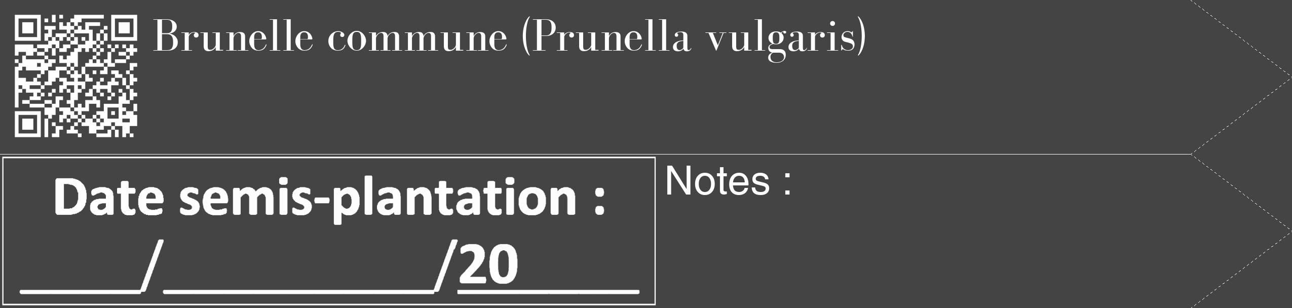Étiquette de : Prunella vulgaris - format c - style blanche48_simple_simplebod avec qrcode et comestibilité