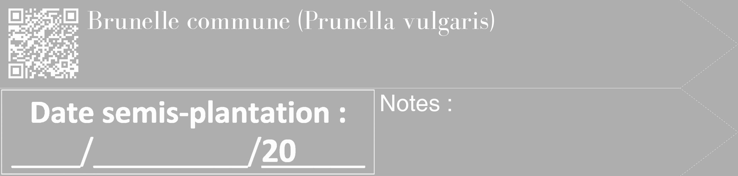 Étiquette de : Prunella vulgaris - format c - style blanche53_simple_simplebod avec qrcode et comestibilité