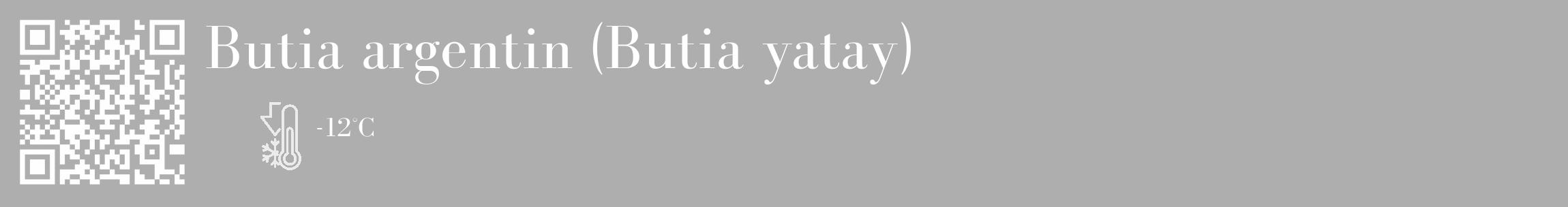 Étiquette de : Butia yatay - format c - style blanche53_basique_basiquebod avec qrcode et comestibilité