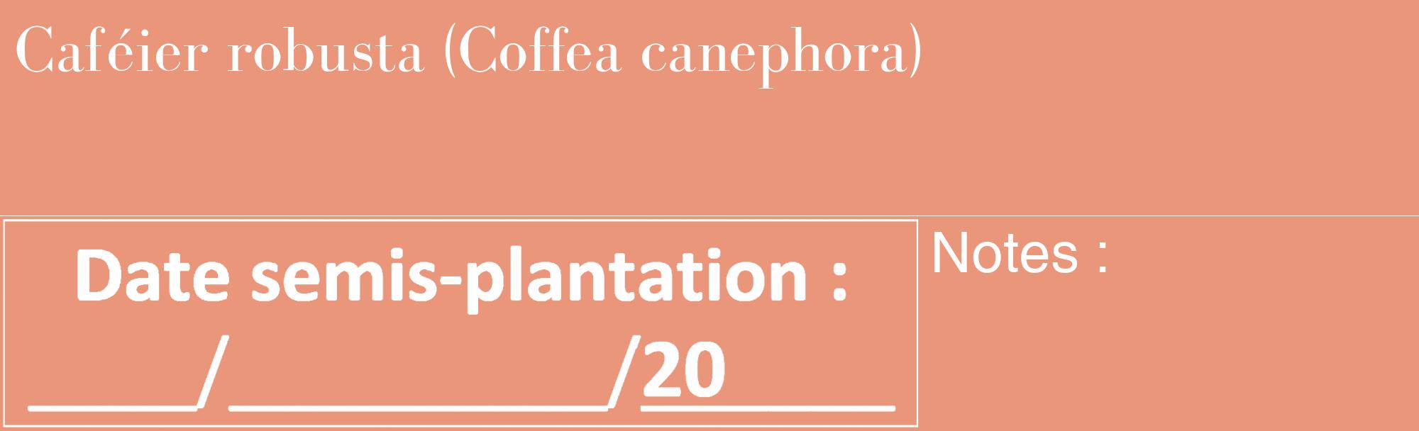 Étiquette de : Coffea canephora - format c - style blanche37_basique_basiquebod avec comestibilité