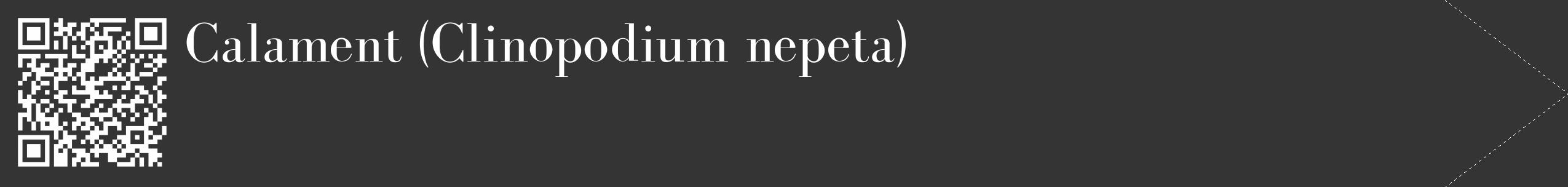 Étiquette de : Clinopodium nepeta - format c - style blanche46_simple_simplebod avec qrcode et comestibilité