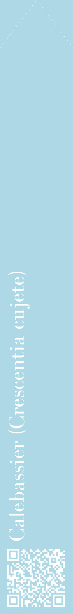 Étiquette de : Crescentia cujete - format c - style blanche0_simplebod avec qrcode et comestibilité
