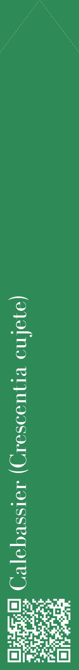 Étiquette de : Crescentia cujete - format c - style blanche11_simplebod avec qrcode et comestibilité