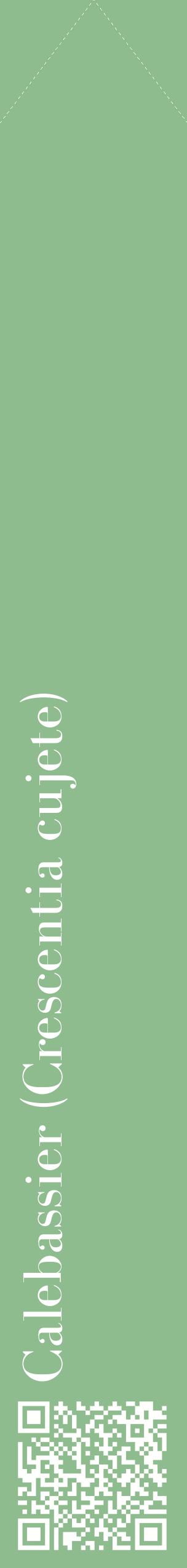 Étiquette de : Crescentia cujete - format c - style blanche13_simplebod avec qrcode et comestibilité
