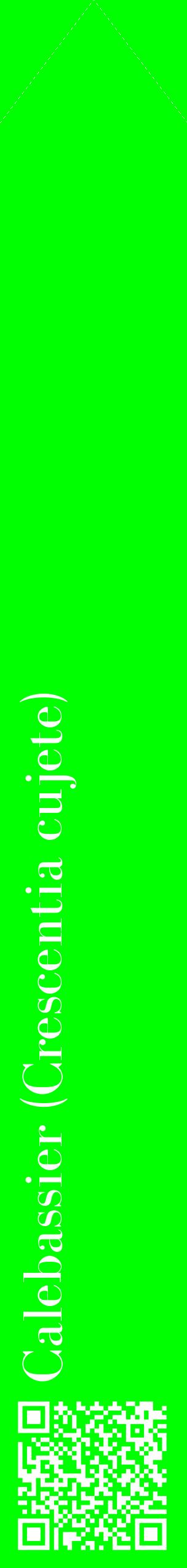 Étiquette de : Crescentia cujete - format c - style blanche16_simplebod avec qrcode et comestibilité