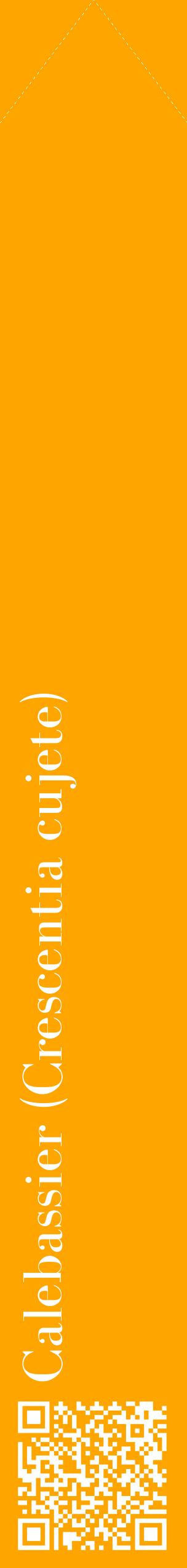 Étiquette de : Crescentia cujete - format c - style blanche22_simplebod avec qrcode et comestibilité