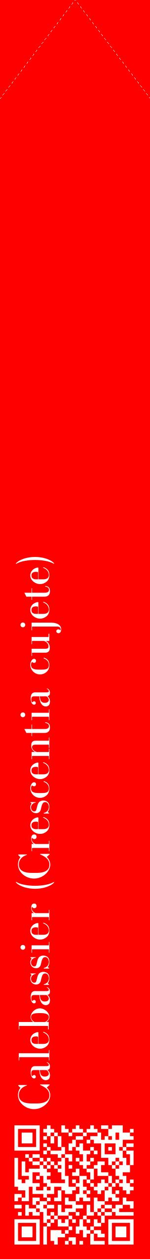 Étiquette de : Crescentia cujete - format c - style blanche27_simplebod avec qrcode et comestibilité