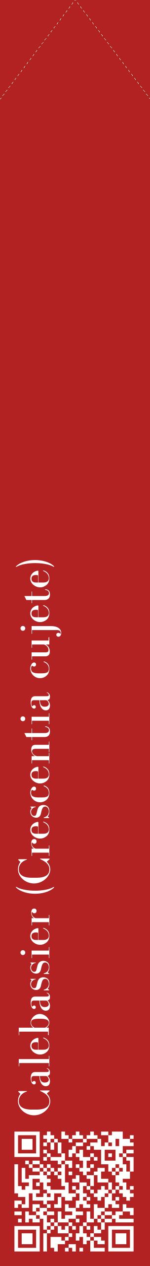 Étiquette de : Crescentia cujete - format c - style blanche28_simplebod avec qrcode et comestibilité