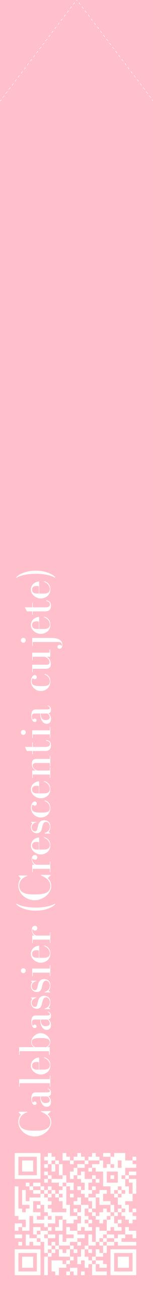 Étiquette de : Crescentia cujete - format c - style blanche40_simplebod avec qrcode et comestibilité