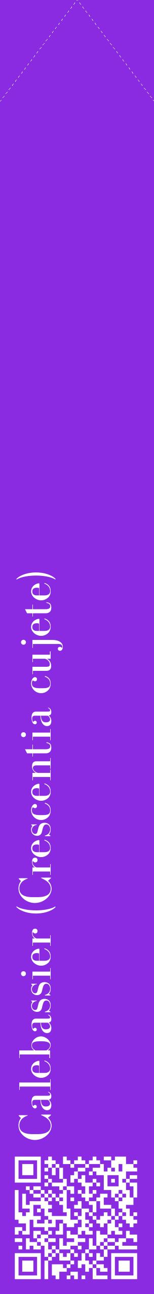 Étiquette de : Crescentia cujete - format c - style blanche49_simplebod avec qrcode et comestibilité