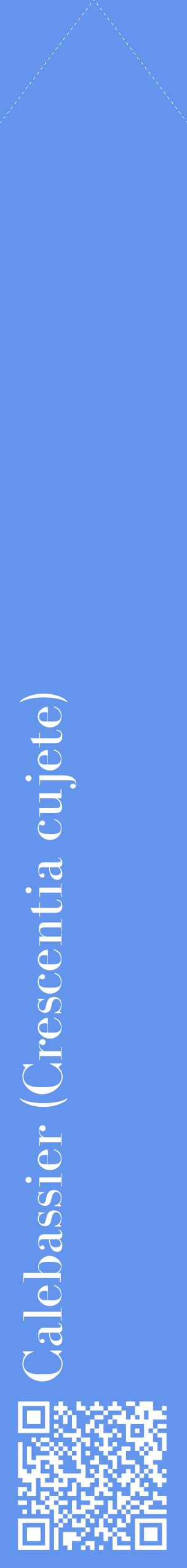 Étiquette de : Crescentia cujete - format c - style blanche4_simplebod avec qrcode et comestibilité