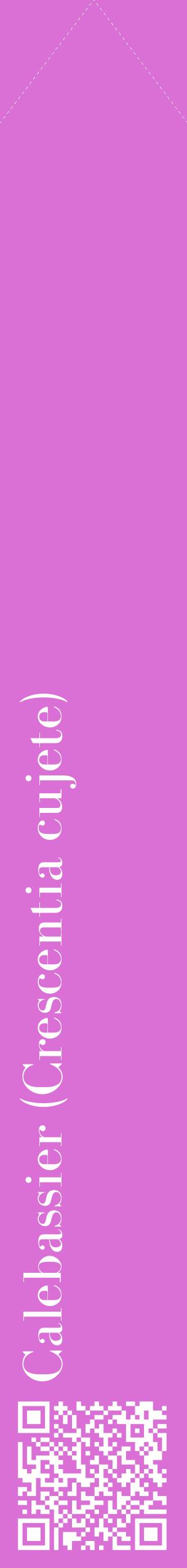 Étiquette de : Crescentia cujete - format c - style blanche52_simplebod avec qrcode et comestibilité
