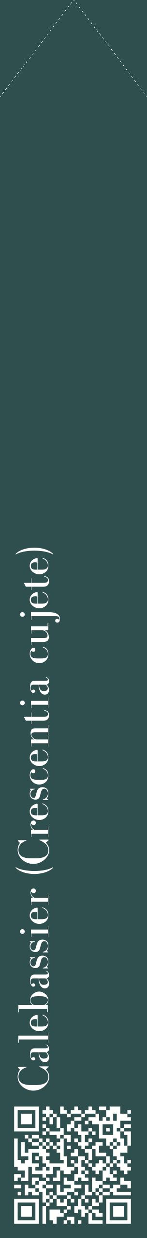 Étiquette de : Crescentia cujete - format c - style blanche58_simplebod avec qrcode et comestibilité