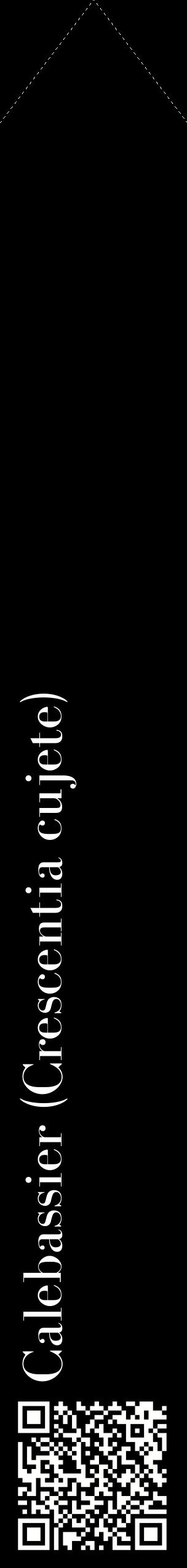 Étiquette de : Crescentia cujete - format c - style blanche59_simplebod avec qrcode et comestibilité